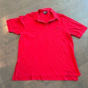 Polo Ralph Lauren Red Polo Shirt Mens 2XLT Big Tall Cotton Pony Logo